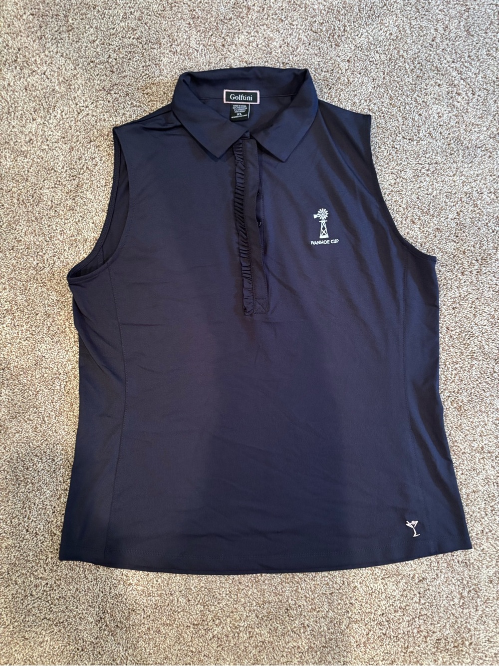 Golfini Women's Navy Sleeveless Polo Tank